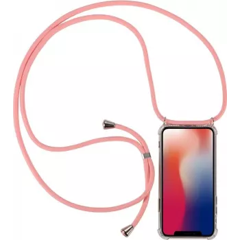 Coque collier avec dragonne CYOO pour Huawei P30 - silicone rose CY121035