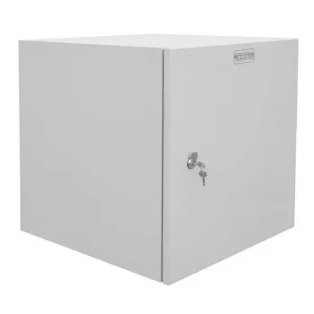 IT-BUDGET armoire réseau murale 19 pouces Easy, porte en acier, 15U, 600x600 mm, gris clair 90RR19CWV1566MG