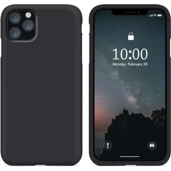 CYOO coque premium en silicone liquide pour Apple iPhone 12 mini 5,4 pouces - noire - rigide CY121872
