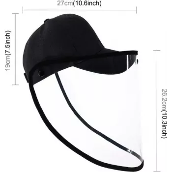 CYOO casquette de protection anti-postillons avec masque de protection du visage transparent (CY121630)