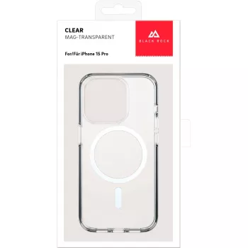 Housse Mag Clear Black Rock pour Apple iPhone 15 Pro, transparente (00221270)