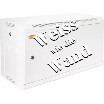 IT-BUDGET armoire réseau murale 19 pouces SWA - 6U - 600x300 mm - porte en acier - panneaux latéraux amovibles - ensemble d'accessoires - blanc pur (90ITB19WS663MW)