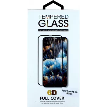 Protection d'écran en verre trempé CYOO pour Apple iPhone XS Max 6D Full Coverage noire