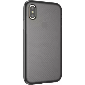 Coque silicone arrière Dot CYOO pour Apple iPhone XS Max - transparent/noir
