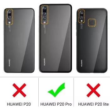 Coque premium en silicone liquide CYOO pour Huawei P20 Pro - noire