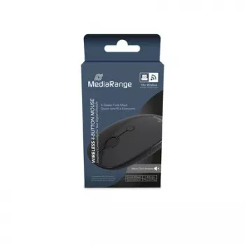 MEDIARANGE MROS268 Symmetrical Wireless Optical Mouse, 2.4 GHz, 1600 DPI, Black