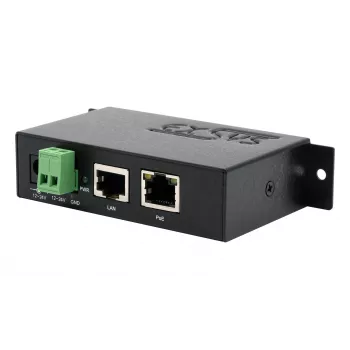 Injecteur PoE+ Gigabit EXSYS EX-6007POE-WO, boîtier métallique, entrée 12-24 V DC, sans bloc d'alimentation