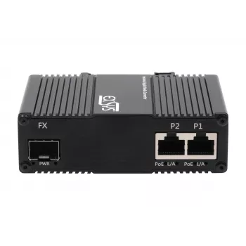 Convertisseur média PoE++ EXSYS EX-60344 2 ports 90 W, SFP, -40 °C à +80 °C
