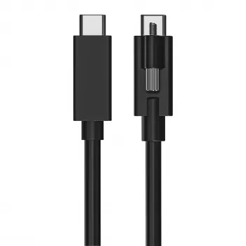 Câble USB-C EXSYS USB 3.2 Gen 2x1 1 m noir avec verrouillage à vis unique (EX-K1595V-1.0)