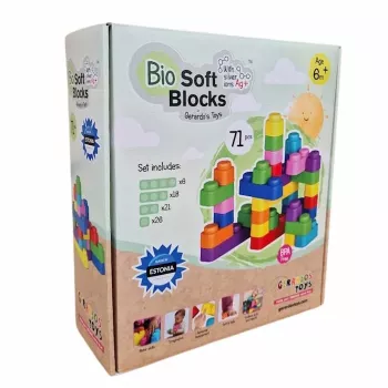 Ensemble de blocs de construction souples Gerardo's Toys, 71 pièces, mousse EVA, multicolore