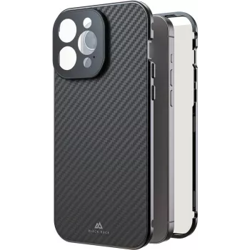 Coque Black Rock Cover 360° Glass pour Apple iPhone 16 Pro Max, véritable carbone (00228101)