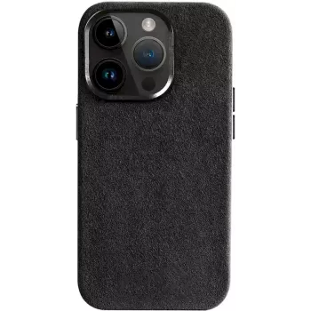 Coque Alcantara CYOO pour Apple iPhone 15 Plus, noire CY123273