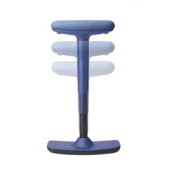 TRENDOFFICE BY DAUPHIN TO SWIFT fauteuil de bureau pivotant, tissu bleu, base en aluminium poli 9299KOBFWKOBS73GSR10UGS165014