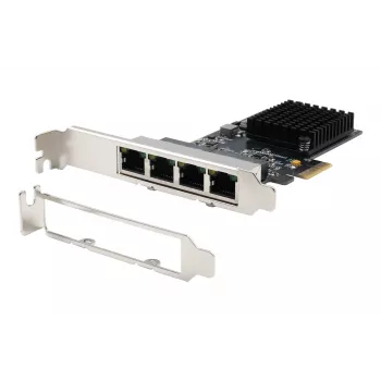 Carte réseau PCIe x4 Gigabit Ethernet 4 ports low profile EXSYS EX-6083