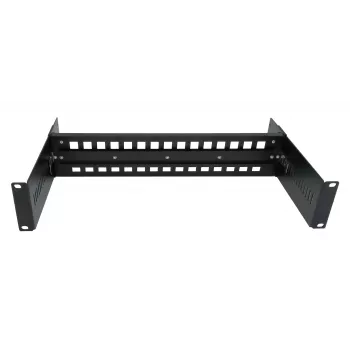 Kit de montage en rack sur rail DIN EXSYS, 2U, 19 pouces, rail DIN 35 mm, noir EX-6090