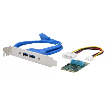 Carte Mini PCIe USB 3.2 Gen 1 EXSYS EX-48010-3 avec 2 ports (NEC)