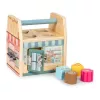 Jouet d'activité maison à serrures en bois Gerardo's Toys pour tout-petits dès 18 mois