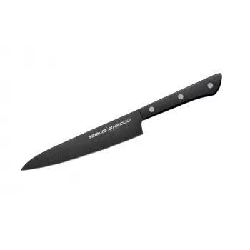 SAMURA Shadow Couteau universel 150 mm AUS-8 acier inoxydable noir