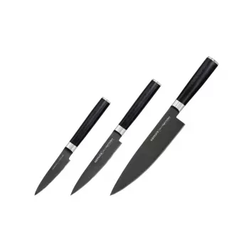 Set de 3 couteaux de cuisine SAMURA, MO-V, Stonewash