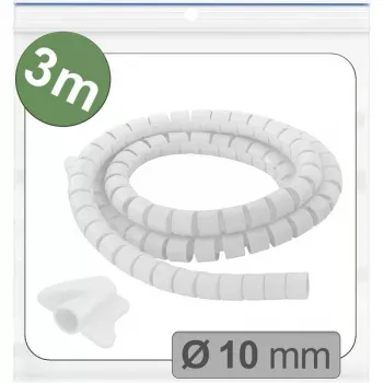 Gaine tressée extensible Quadrios 25CA743, PET, blanche, 3 m, faisceau max. 10 mm