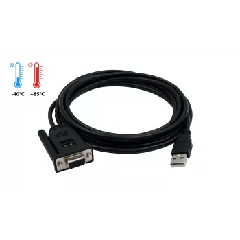 Adaptateur série USB 2.0 vers RS-232 EXSYS EX-1311-2FT, DB9 femelle, puce FTDI, plage de température industrielle
