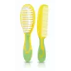 Ensemble brosse et peigne pour bébé Kidsme – soies douces, sans BPA, ergonomique, blanc/gris
