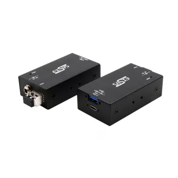 Prolongateur USB 3.2 Gen1 2 ports EXSYS EX-1448MM sur câble fibre optique multimode jusqu'à 300 m