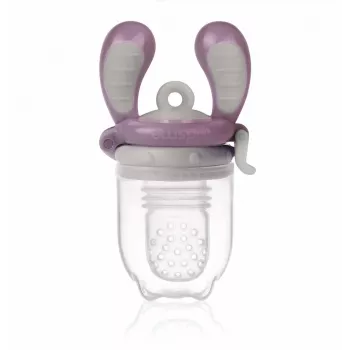 Sucette d'alimentation Kidsme Food Feeder Medium prune – pour fruits et légumes, 4 mois et plus