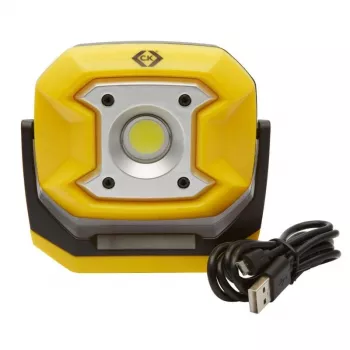 Lampe de travail rechargeable C.K Tools, COB LED, 700 lm, 10 W, IP65/IK05 (T9735USB)