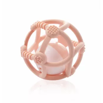 Balle de dentition en silicone Kidsme, rose