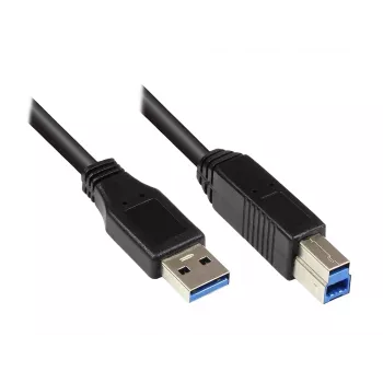 Câble EXSYS USB 3.0 Type-A mâle vers Type-B mâle 1,0 m noir EX-K1503
