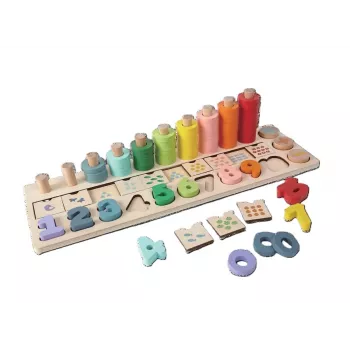 Jouet à lacer en bois Gerardo's Toys GT61203 animaux, pour enfants dès 3 ans