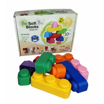 Ensemble de blocs de construction souples Gerardo's Toys GT3108, 10 pièces, mousse EVA, multicolore