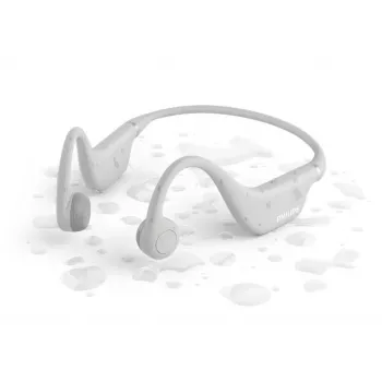 Casque sans fil open-ear pour enfants Philips TAK4607GY/00, conduction osseuse, IPX5, blanc