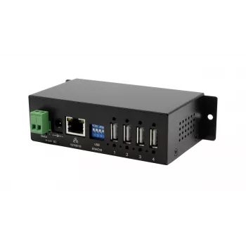 Serveur USB 2.0 sur Gigabit Ethernet EXSYS EX-6003HMVS-POE-ON 4 ports avec PoE, protection ESD 15KV
