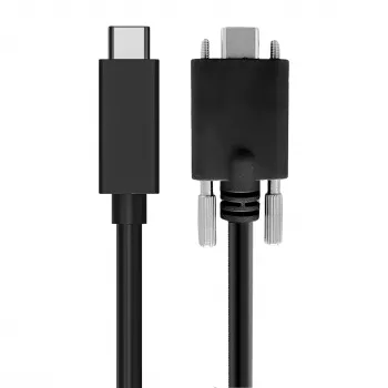 Câble EXSYS USB-C vers USB-C 3.2 Gen 2x1 avec vis de fixation, 2 m, noir EX-K1591V-2.0