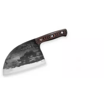 Couteau de chef serbe SAMURA Mad Bull 18 cm manche G-10 rouge acier AUS-8