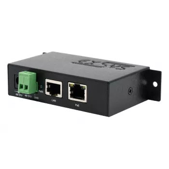 Injecteur PoE++ Gigabit EXSYS EX-6008POE, 60 W, IEEE 802.3bt, entrée 48-57 V DC sur bornier, montage sur rail DIN/mural