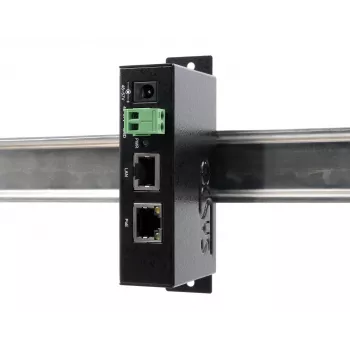 Injecteur PoE++ Gigabit EXSYS EX-6008POE, 60 W, IEEE 802.3bt, entrée 48-57 V DC sur bornier, montage sur rail DIN/mural