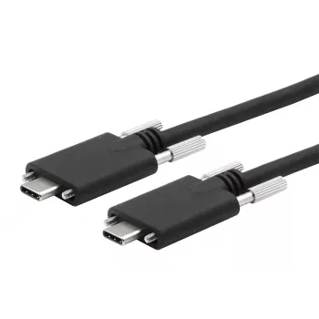 Câble EXSYS USB 3.2 Gen 2x1 Type-C avec vis moletées, 3,0 m, noir EX-K1592V-3.0