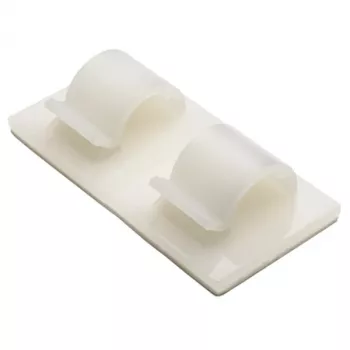 Fixation à visser pour collier de câble HellermannTyton RB8, blanche, polyamide, faisceau max. 8 mm, lot de 100