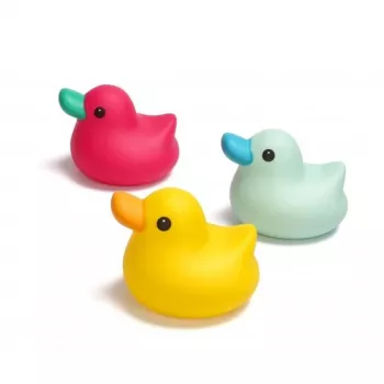 Ensemble de canards de bain Kidsme, rose, jaune, bleu
