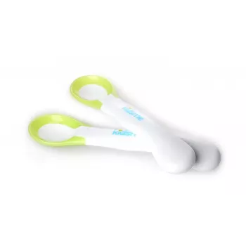 Cuillères d'alimentation à indicateur de température Kidsme, lot de 2, lime, 6m+