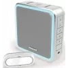 Kit de sonnette sans fil Honeywell DC915SGL, portée 200 m, 90 dB, 8 mélodies, argent/gris