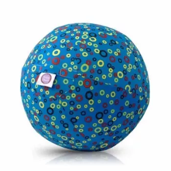 Ballon en latex Bubabloon BUBA BLOON avec housse en tissu, Circles bleu