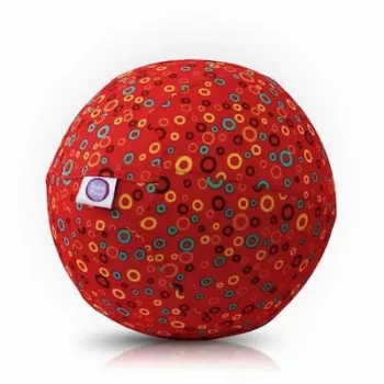 Ballon en latex BUBA BLOON Bubabloon avec housse en tissu, Circles rouge