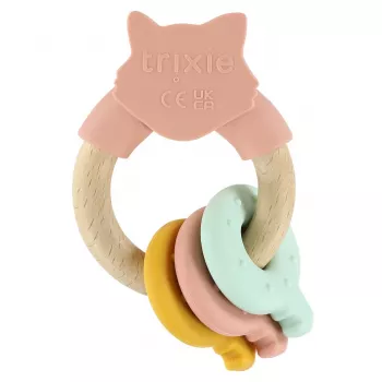 Trixie jouet à mâcher en bois et silicone, chat, dès 0 mois
