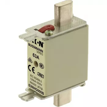 Eaton 63NHG000B cartouche fusible NH, taille 0, 63 A, 500 V AC, gG