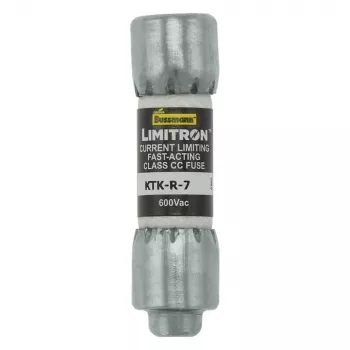 Fusible rapide Eaton KTK-R-7, classe CC, 7 A, 600 V AC, pouvoir de coupure 200 kA, lot de 10