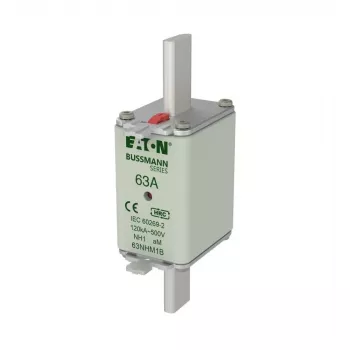 Fusible NH Eaton 63NHM1B, taille 1, 63 A, 500 V AC, gG, lot de 3